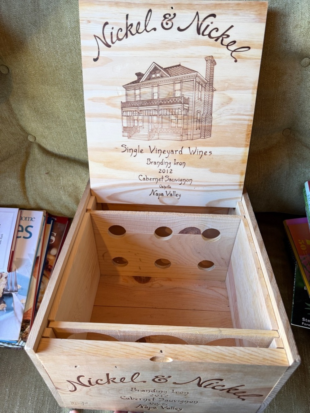 Vintage Nickel & Nickel Cabernet Sauvignon Wood Wine Crate Panel - Picture 4 of 10